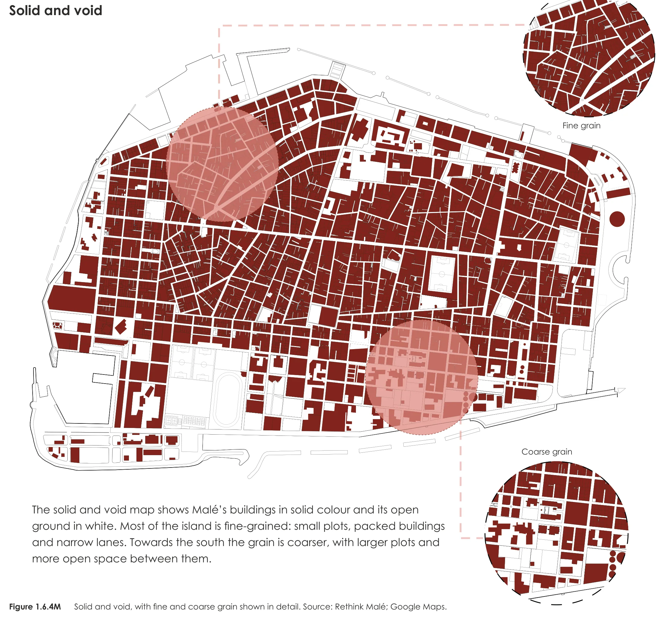 Page from the book: 1.6 Urban form and built environment, Malé. Its text is given below, under "Read this page as text".