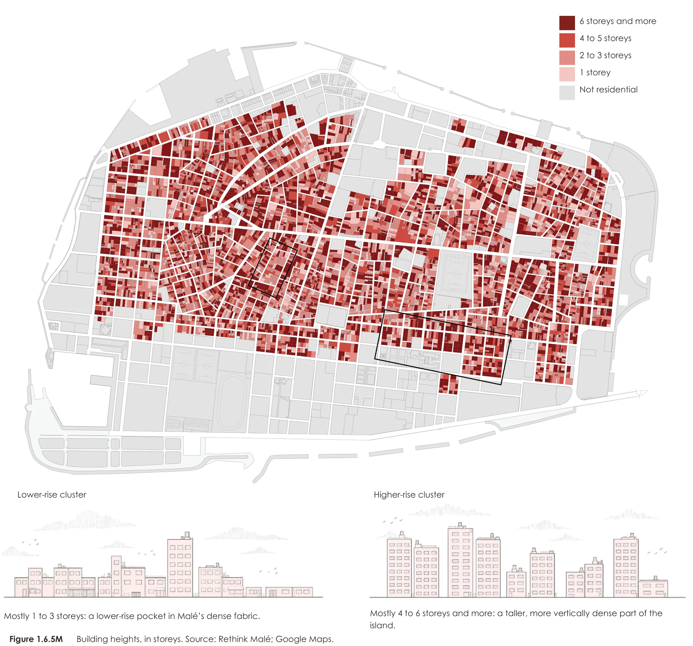 Page from the book: 1.6 Urban form and built environment, Malé. Its text is given below, under "Read this page as text".