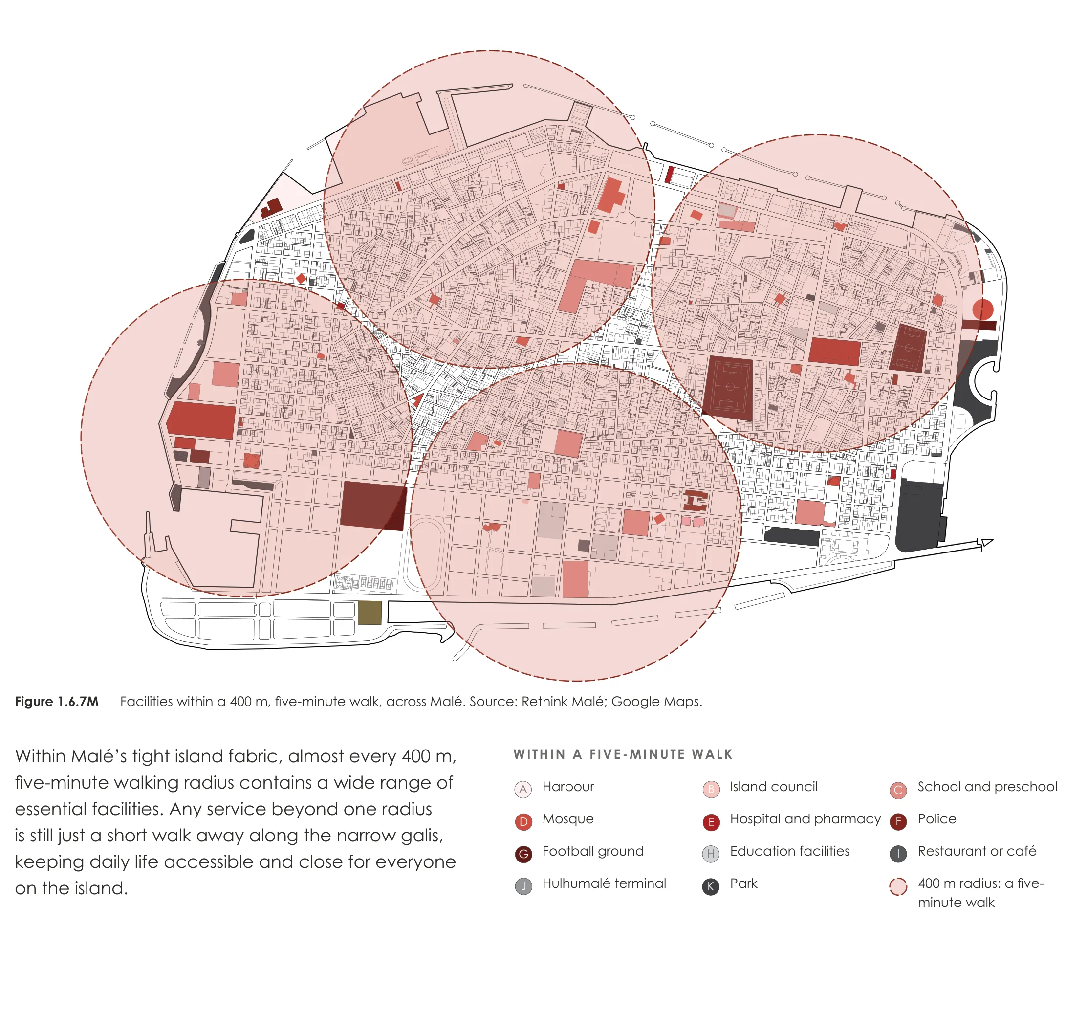 Page from the book: 1.6 Urban form and built environment, Malé. Its text is given below, under "Read this page as text".