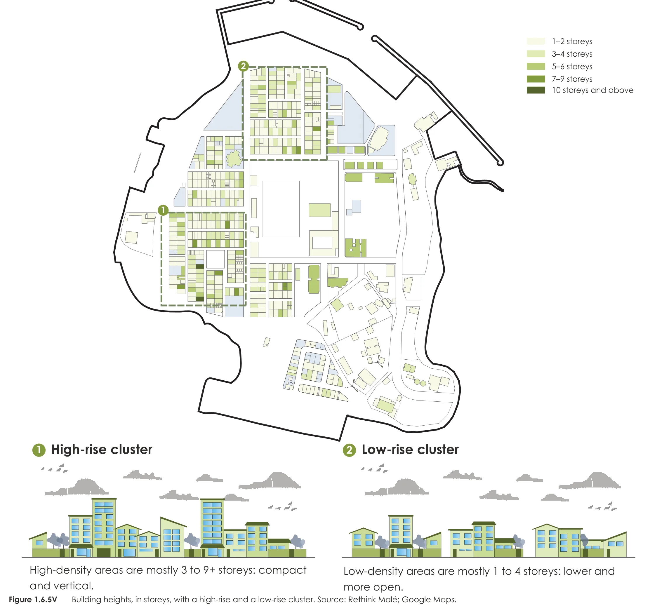 Page from the book: 1.6 Urban form and built environment, Villimalé. Its text is given below, under "Read this page as text".