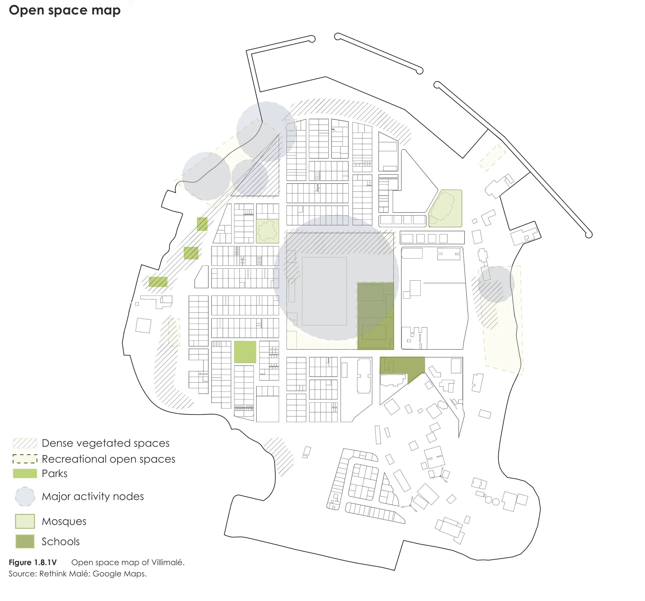 Page from the book: 1.8 Public and open space, Villimalé. Its text is given below, under "Read this page as text".