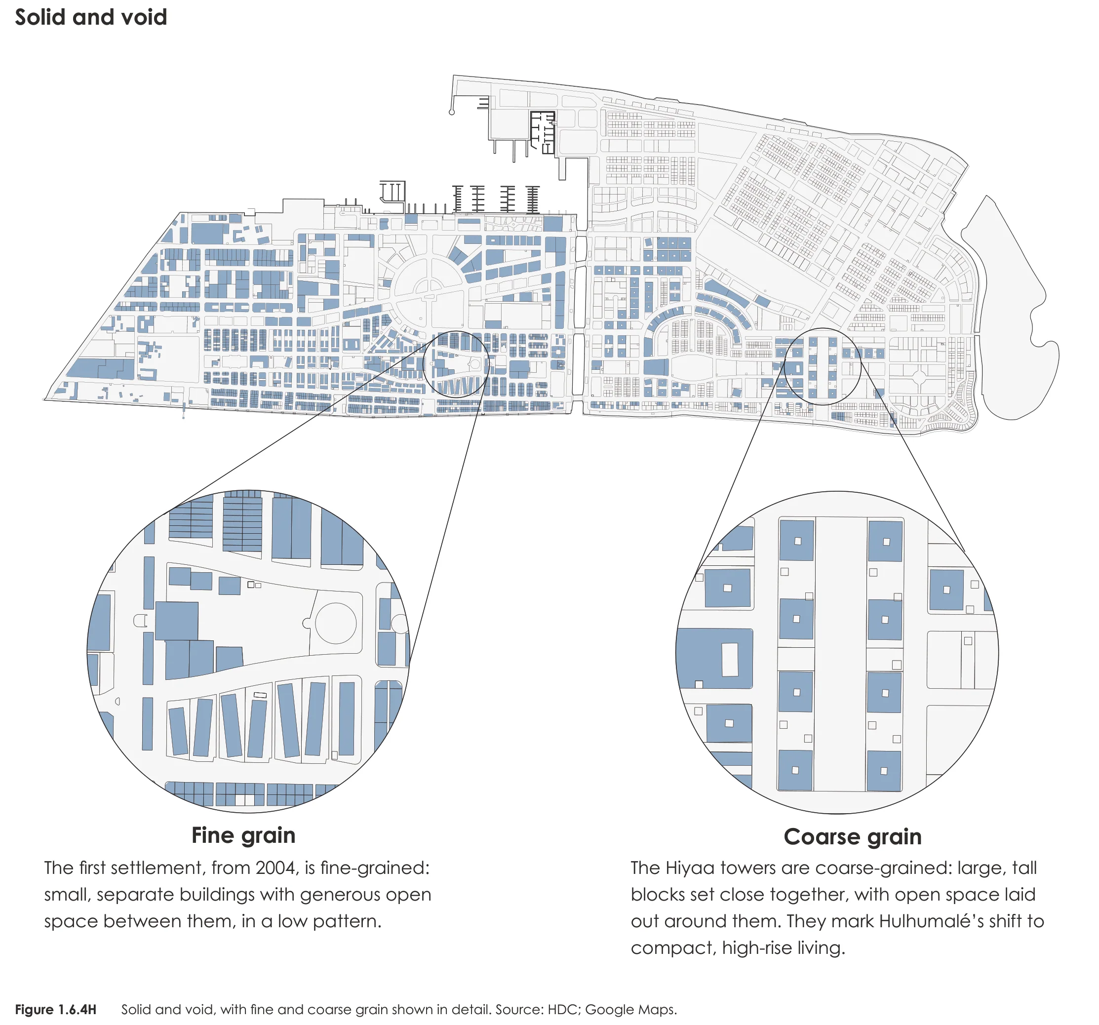Page from the book: 1.6 Urban form and built environment, Hulhumalé. Its text is given below, under "Read this page as text".