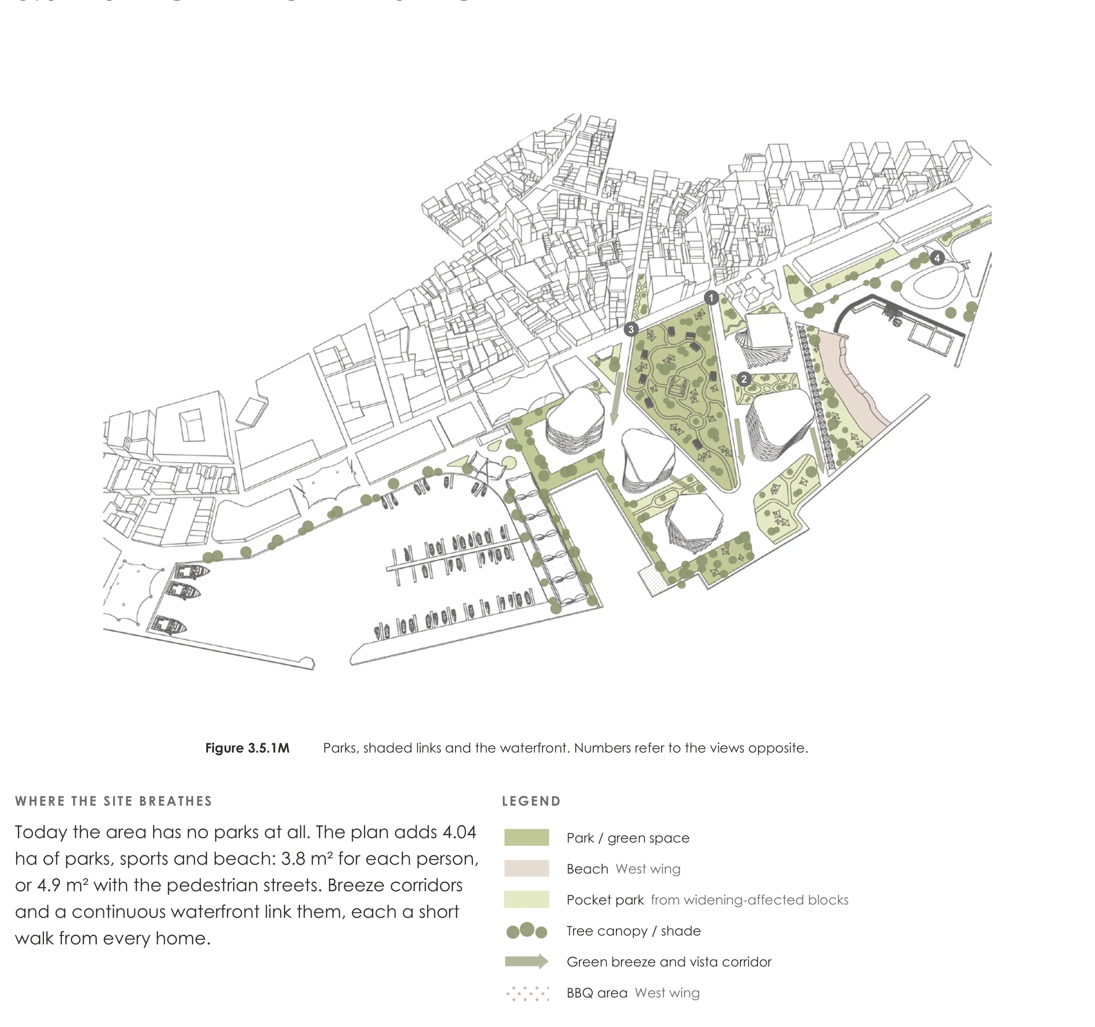 Page from the book: 3.5 Public and green space, Malé. Its text is given below, under "Read this page as text".
