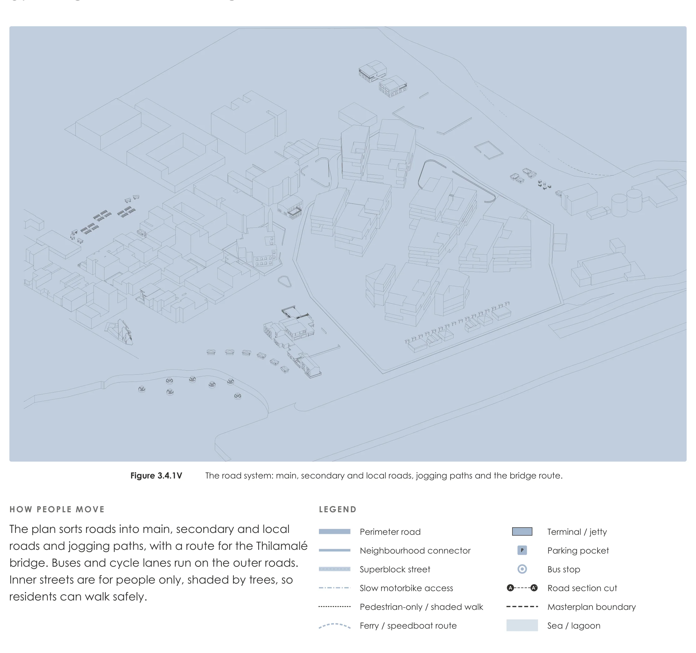 Page from the book: 3.4 Movement network, Villimalé. Its text is given below, under "Read this page as text".