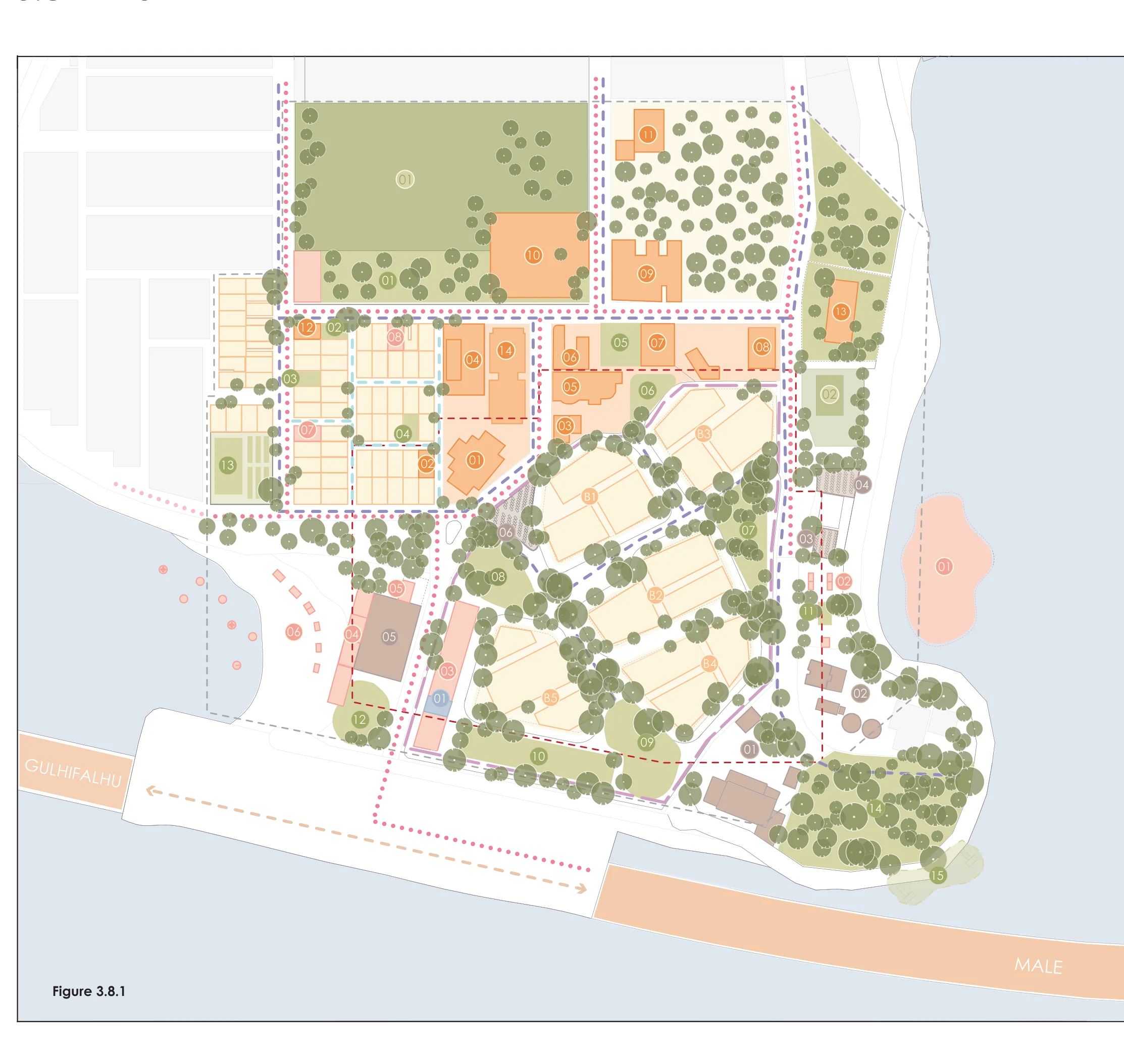 Page from the book: 3.8 Masterplan, Villimalé. Its text is given below, under "Read this page as text".